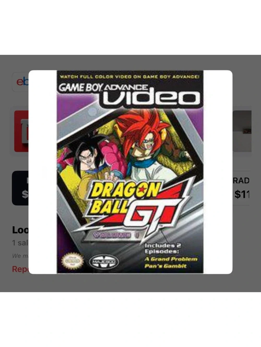 Dragon Ball GT Vol.1 for Nintendo Gameboy Advance Video